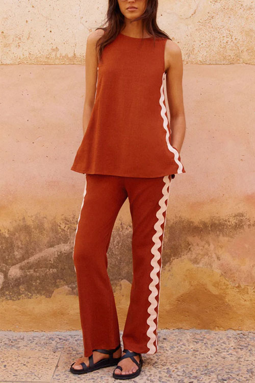 Nonnadress Straight-leg pocket pants casual suit