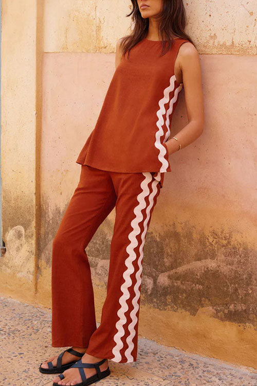 Nonnadress Straight-leg pocket pants casual suit