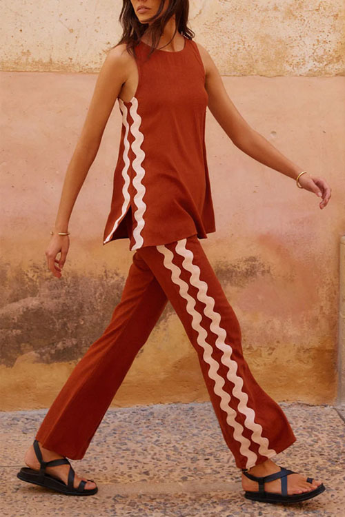 Nonnadress Straight-leg pocket pants casual suit