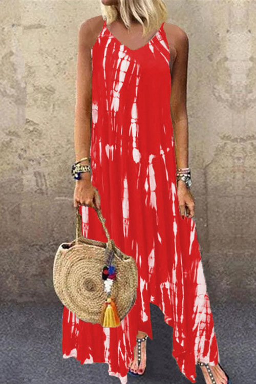 Nonnadress Printed Tie-Dye Pocket Dress