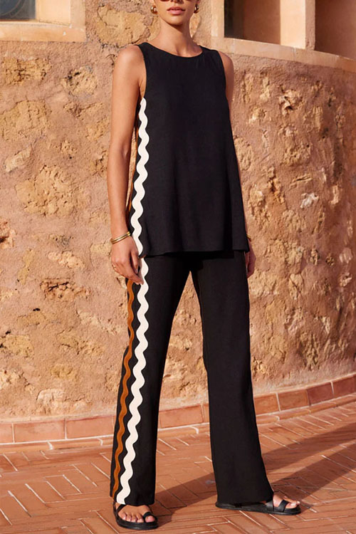 Nonnadress Straight-leg pocket pants casual suit