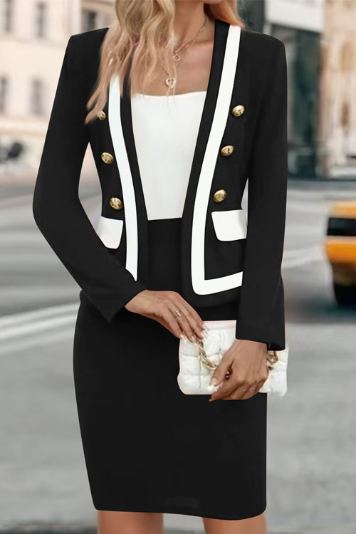 Nonnadress Spring slim fit business skirt suit
