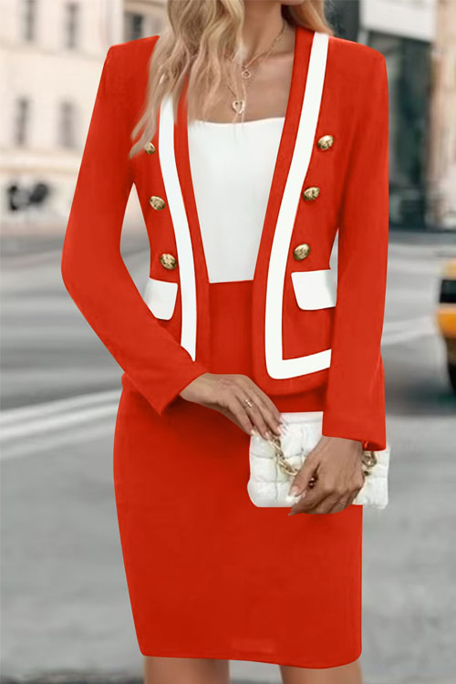 Nonnadress Spring slim fit business skirt suit