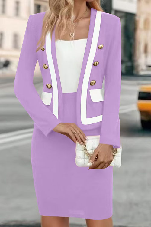 Nonnadress Spring slim fit business skirt suit