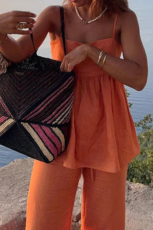 Nonnadress Solid color loose two-piece casual fashion suit