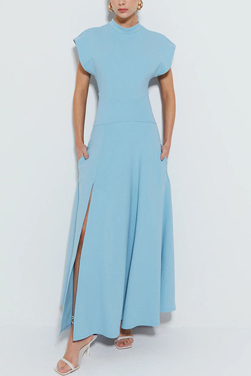 Nonnadress Slim fit slit maxi dress