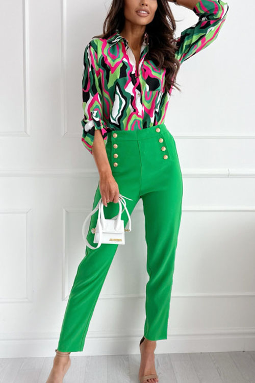 Nonnadress Fashionable long sleeved printed women's shirt