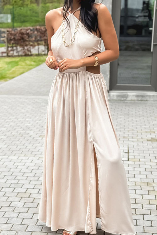 Nonnadress  Halter neck low waist dress