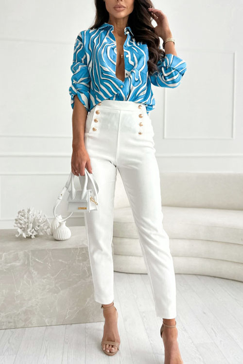 Nonnadress Fashionable long sleeved printed women's shirt