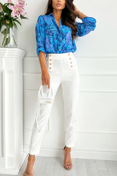 Nonnadress Fashionable long sleeved printed women's shirt