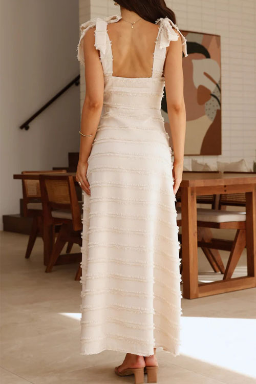 Nonnadress   French retro gentle V-neck textured dress