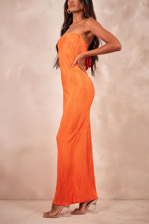 Nonnadress Pleated Slimming Bowknot Long Skirt