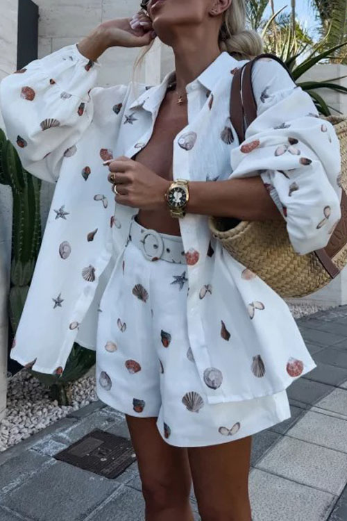 Nonnadress Fashion casual long sleeve printed suit