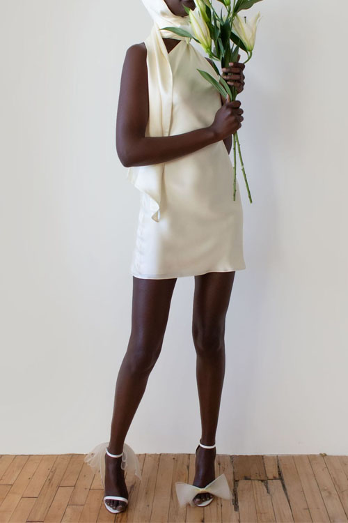 Nonnadress Adjustable Halter Satin Dress