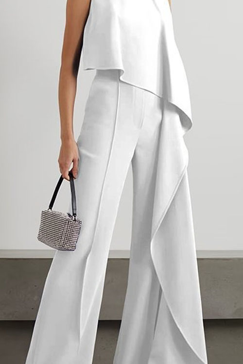 Nonnadress Tank Top High-Waisted Wide Leg Pants Irregular Jumpsuit