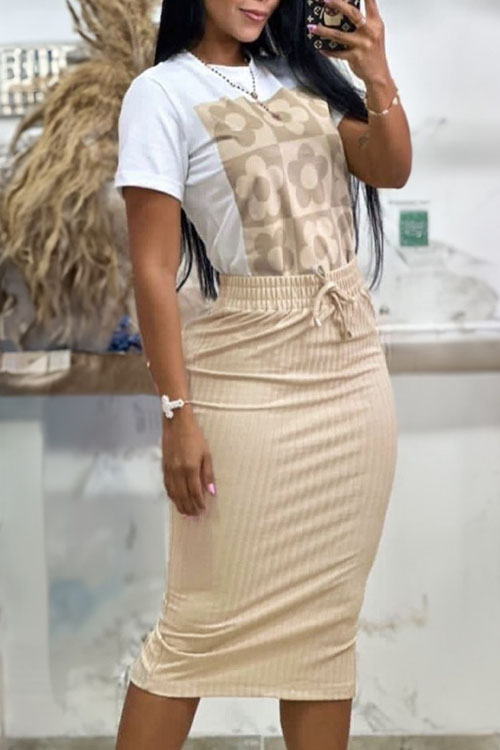 Nonnadress Sweet Short Sleeve Fashion Casual Set