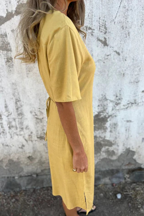 Nonnadress Round Neck Loose Printed Long Dress