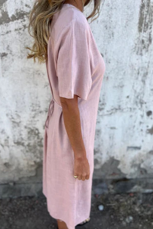 Nonnadress Round Neck Loose Printed Long Dress