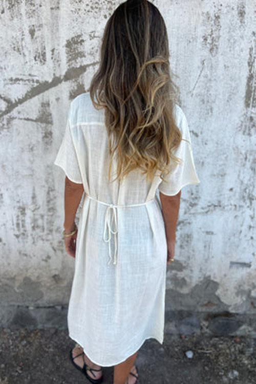 Nonnadress Round Neck Loose Printed Long Dress