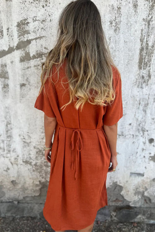 Nonnadress Round Neck Loose Printed Long Dress