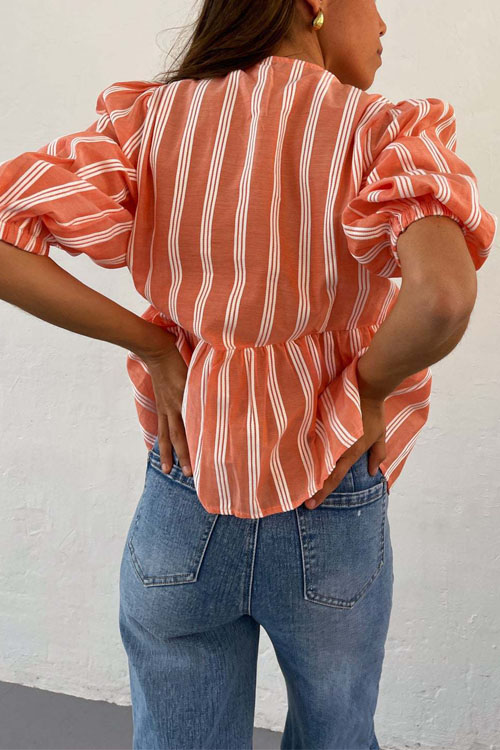 Nonnadress Drawstring Loose Patchwork Pleated Shirt