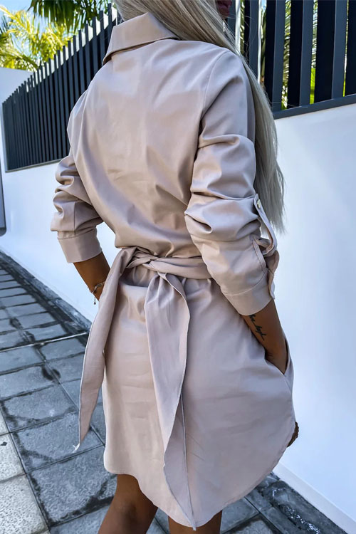 Nonnadress Utility Roll-up Sleeve Shirt Dress