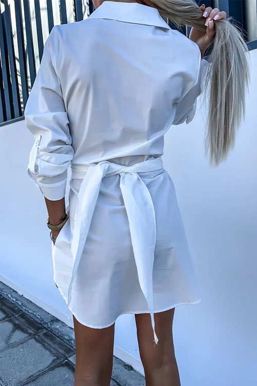 Nonnadress Utility Roll-up Sleeve Shirt Dress