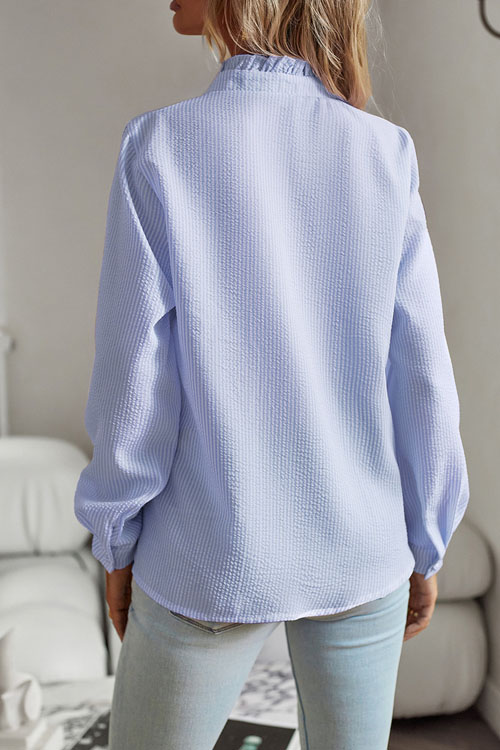 Nonnadress Wood Ear Edge Long Sleeve Shirt Top