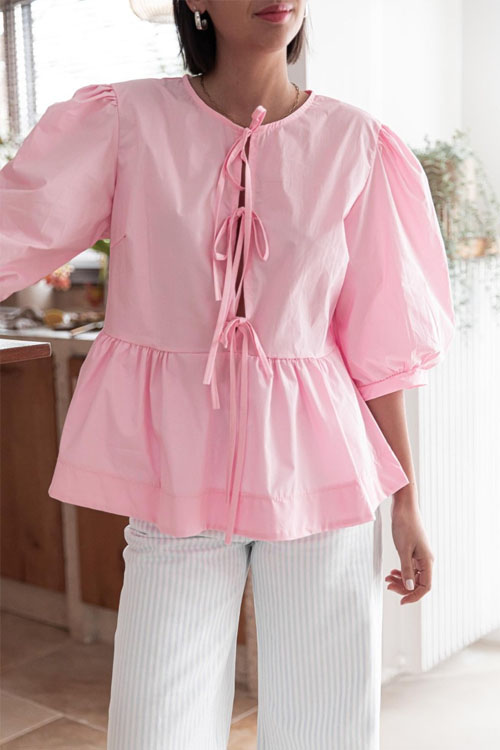 Nonnadress Fashionable Striped Patchwork Shirt Top