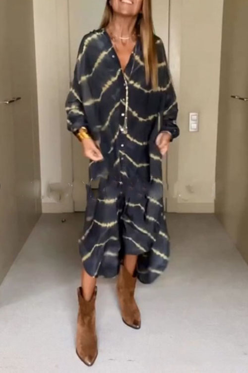 Nonnadress Plus Size Loose Digital Printed Long Skirt