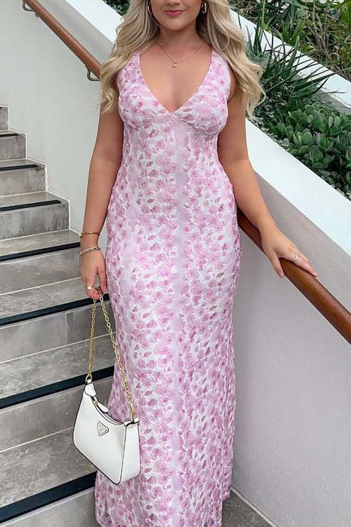 Nonnadress  Holiday V-neck backless slim fit hip lace dress