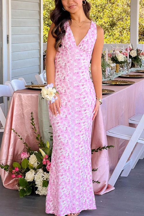 Nonnadress  Holiday V-neck backless slim fit hip lace dress