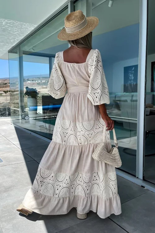 Nonnadress Casual Loose Fit Waist-Tied Dress