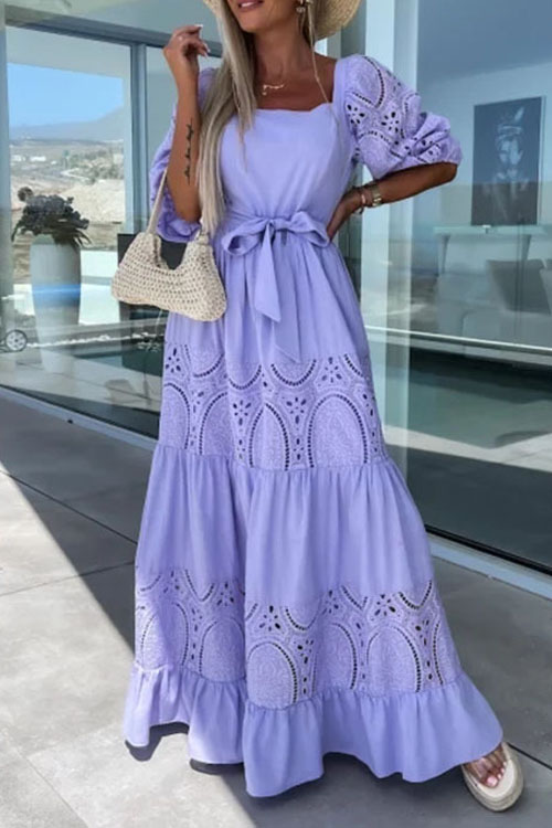 Nonnadress Casual Loose Fit Waist-Tied Dress