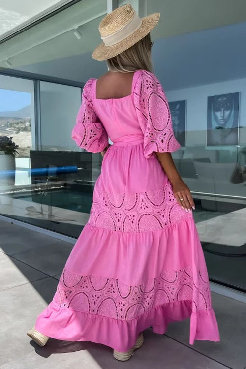 Nonnadress Casual Loose Fit Waist-Tied Dress