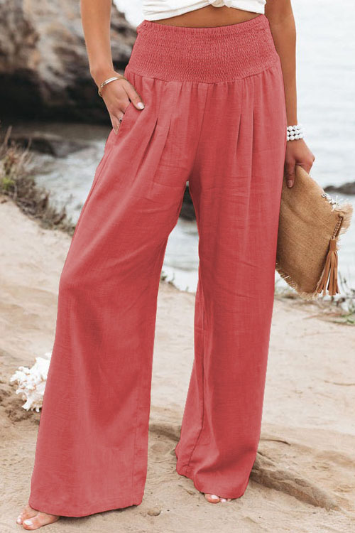 Casual wide leg cotton hemp popular loose pants