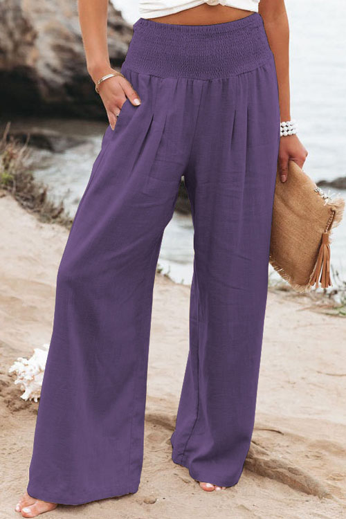 Casual wide leg cotton hemp popular loose pants