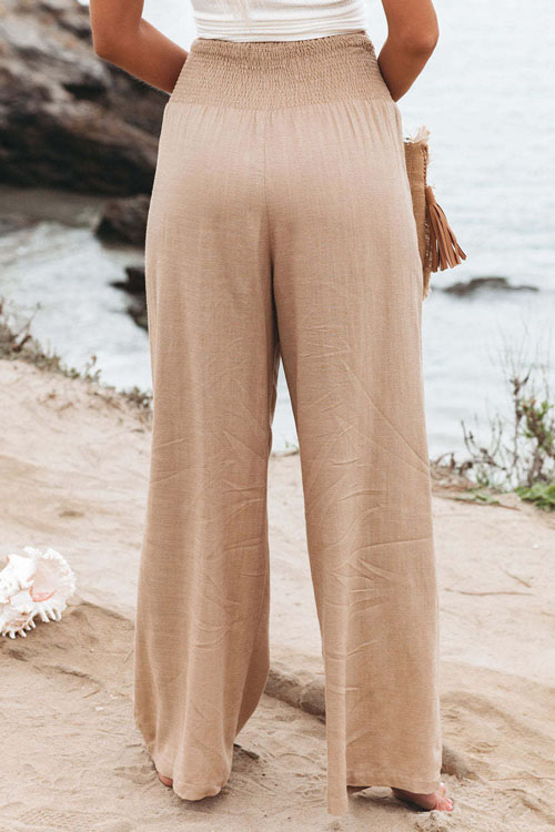 Casual wide leg cotton hemp popular loose pants