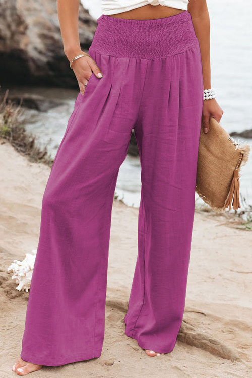Casual wide leg cotton hemp popular loose pants