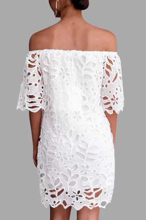Nonnadress Lace Trimmed Midi Sleeve Dress