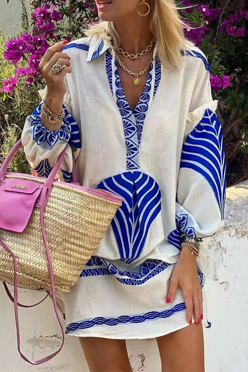 Nonnadress Casual Loose Vacation Style Split Top