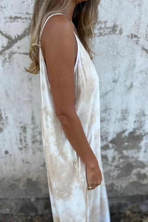 Nonnadress Loose Zebra Printed Backless Dress