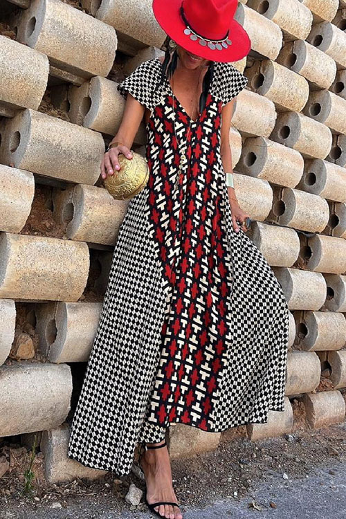 Nonnadress Vacation Style Loose Swing Casual Dress