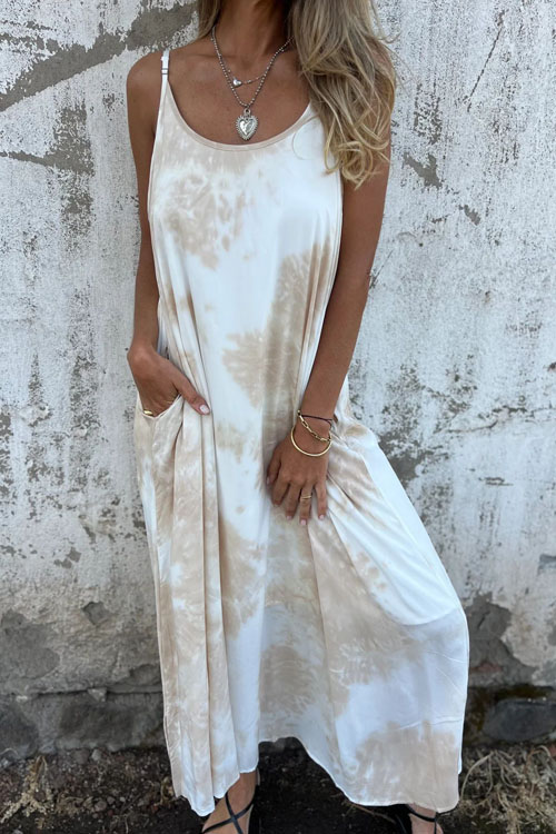 Nonnadress Loose Zebra Printed Backless Dress