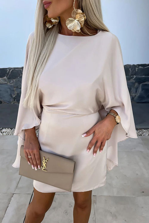 Nonnadress Satin Batwing Sleeve Dress