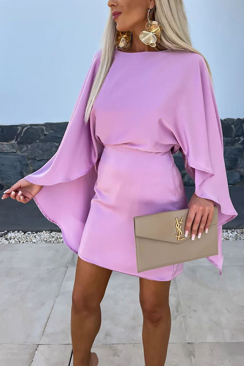 Nonnadress Satin Batwing Sleeve Dress