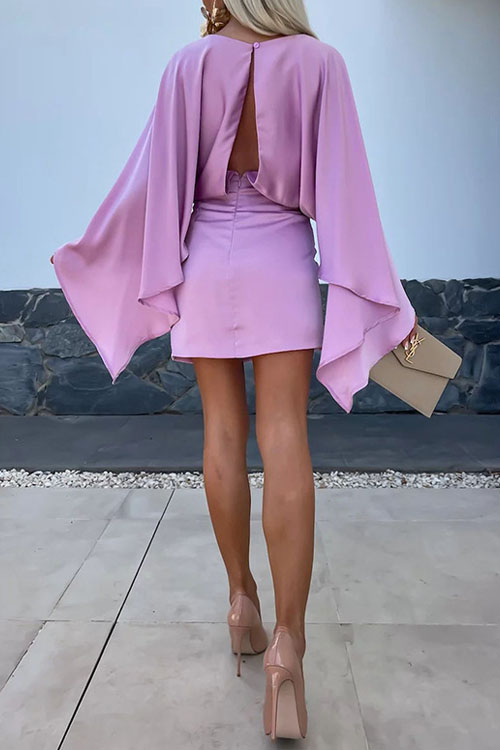 Nonnadress Satin Batwing Sleeve Dress