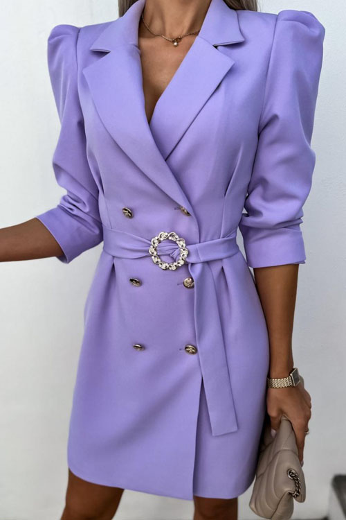 Nonnadress Elegant Suit Jacket Belted Dress
