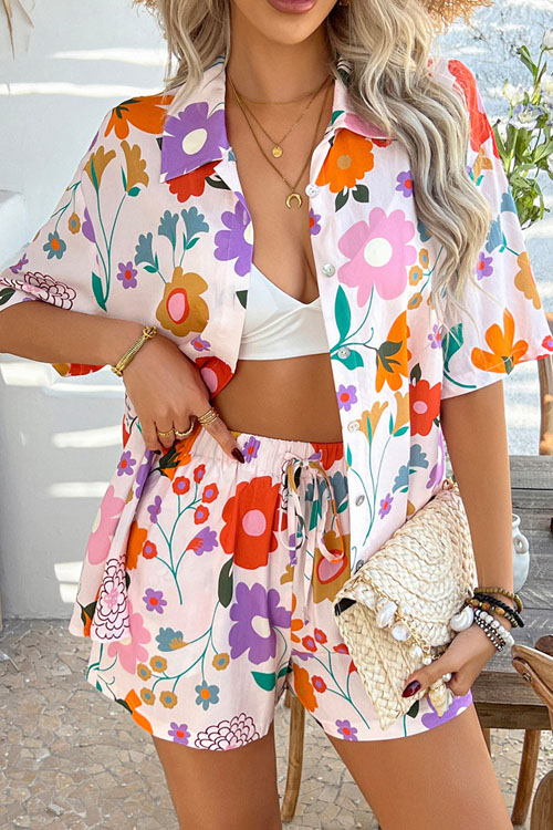 Nonnadress Boho Casual Printed Shorts Set