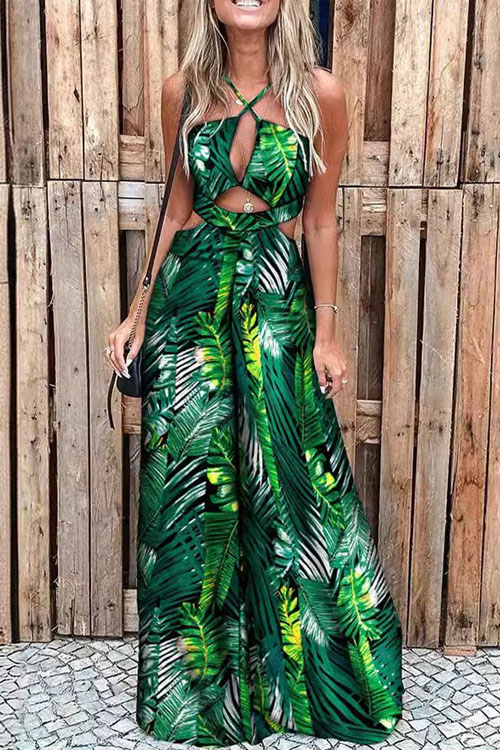 Nonnadress Digital Printed Beach Jumpsuit